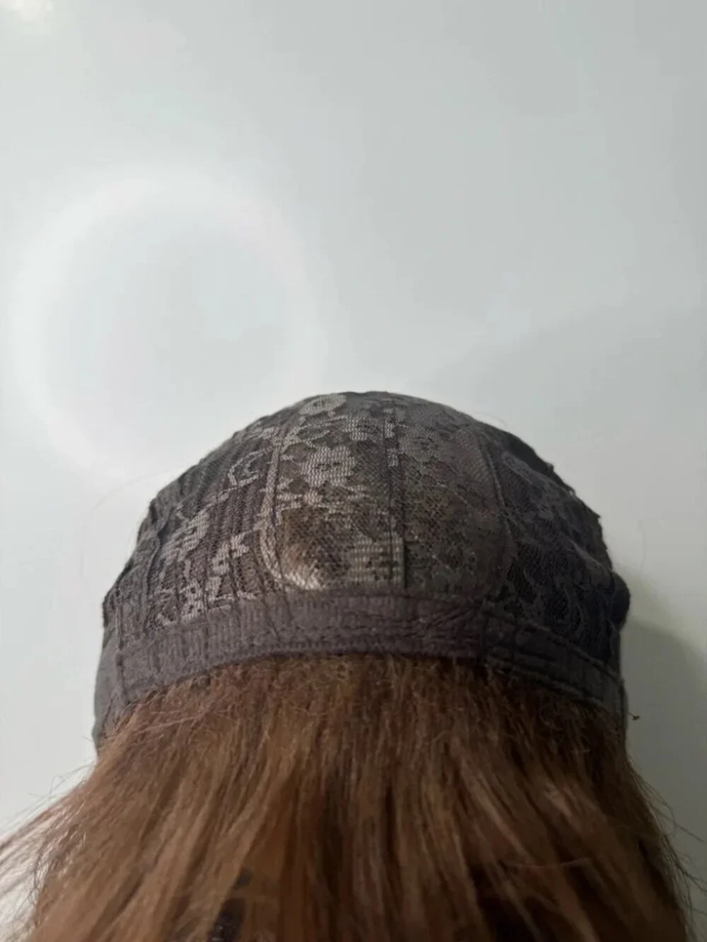Long Chestnut Brown Synthetic Wig – Natural Brown, Curtain Bangs, Classic wig